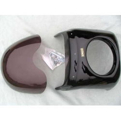 Carenagem Café Racer Preto c/ Suportes e Bolha