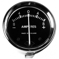 Amperimetro Lucas 1.75" Aro Crom.Fundo preto -8-0+8