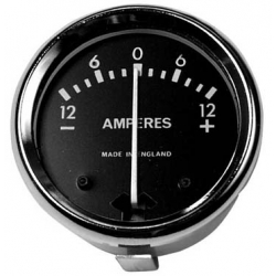 Amperímetro 1-3/4" Preto Metal 12-0-12 Amperímetro 1-3/4" Preto Metal 12-0-12