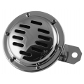 Buzina 12V Cromada Diam 100mm c/Sup L90mm
