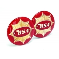 Emblema Depósito Gas. BSA Gold Star  1949-68 Plástico Redondo 65-8228,65-8193 Par
