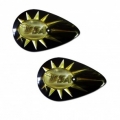 Emblema Depósito Gas. BSA C15/A7 A10  Preto  Plástico, Pera 40-8122,40-8123