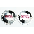 Emblema Depósito Gas. Norton  Plastico, Redondo 1957-68