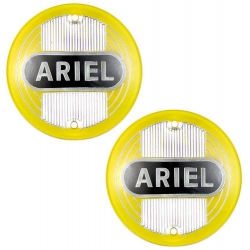Emblema Depósito Gas. Ariel  Plastico, Redondo Amarelo 1954-59 