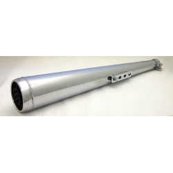 Panela escape tipo Dunstall cromada 66Cm Comprimento