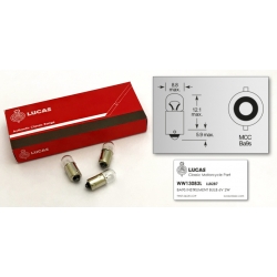 Lâmpada 6V 2W BA9S Lucas LLB287T