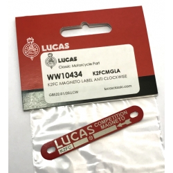 Placa Identificadora Magneto K2FC Competition